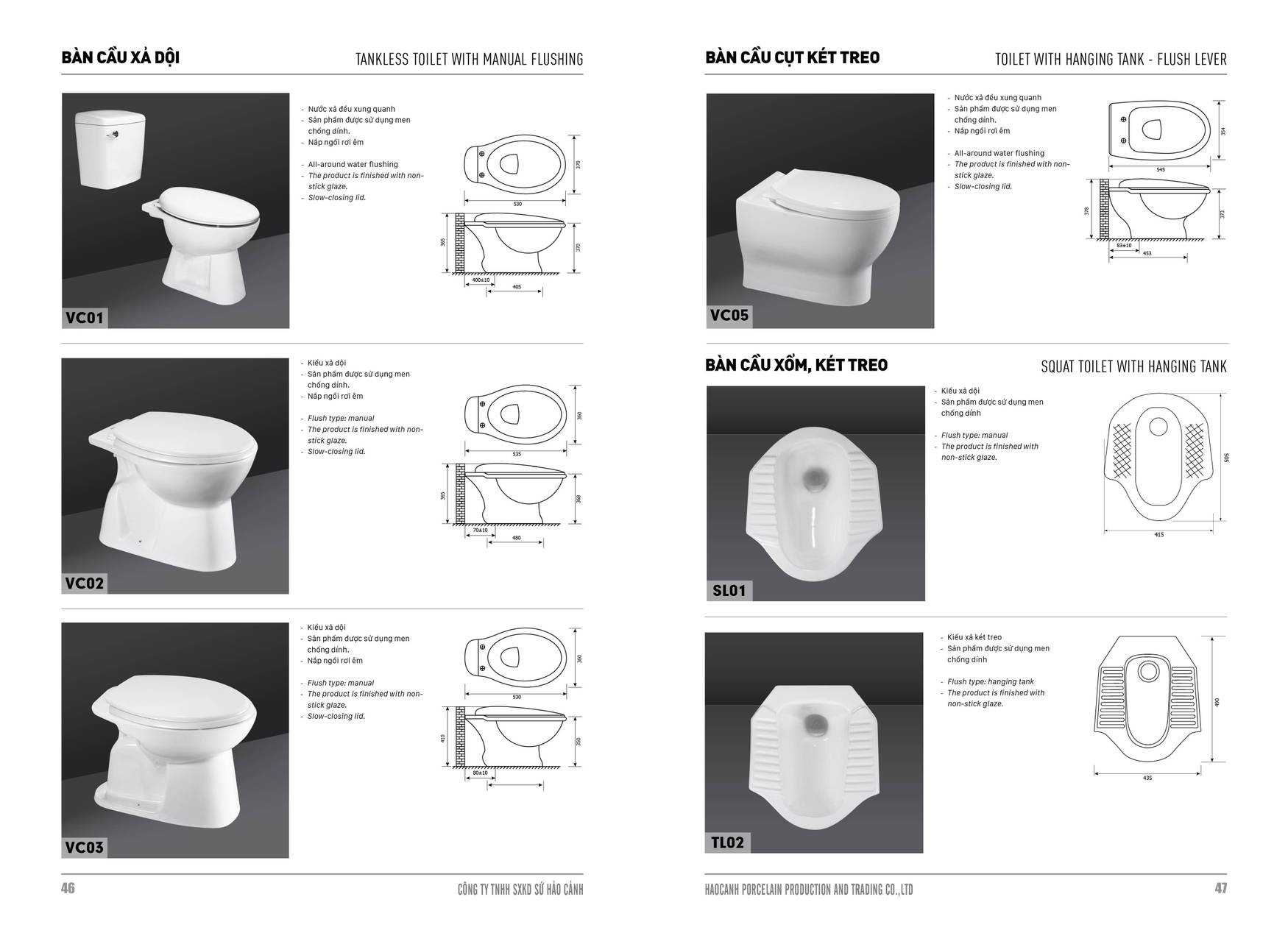 Bảng giá và Catalogue Thiết bị vệ sinh Hảo Cảnh HC mới nhất 2025 /Page 24